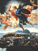 Nicola Russo apparizione di san Michele oil painting on canvas